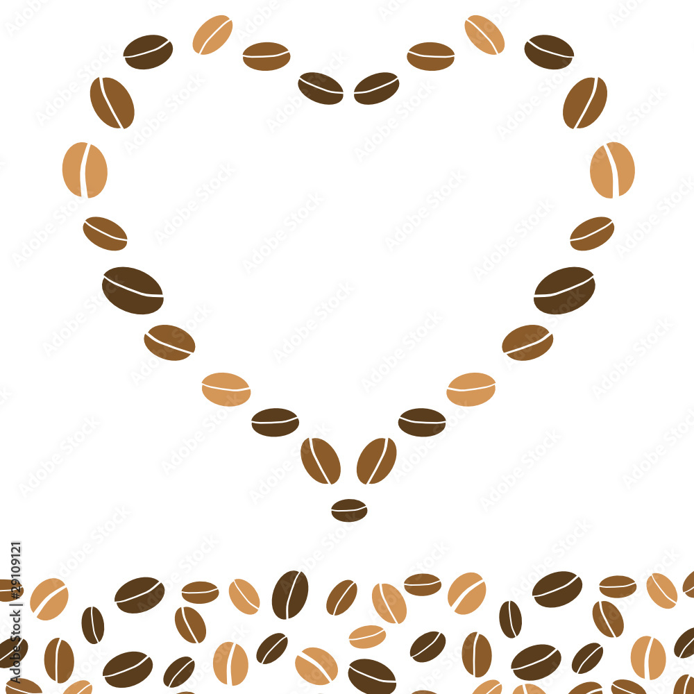 Obraz premium hearts coffee background with love