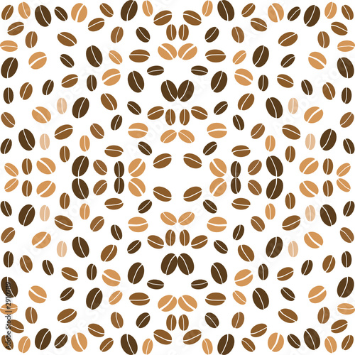 coffee background seamless with many beans