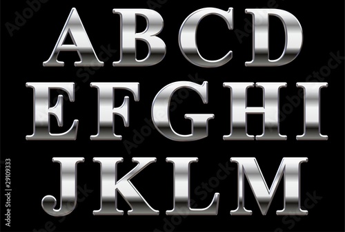 Chrome Style Times New Roman Capital Letters