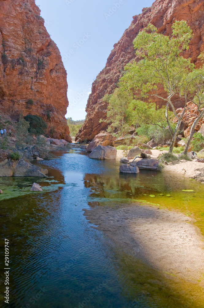 desert pond in the red center desert, australia desert pond in the red center desert, australia