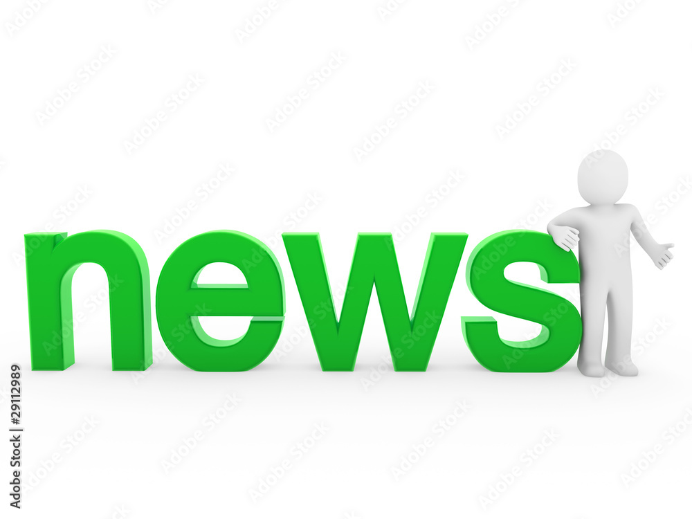 3d human news read green 3d human news read green