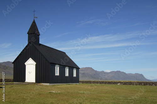 The black church at Búðir on Snaefellsnes penisula