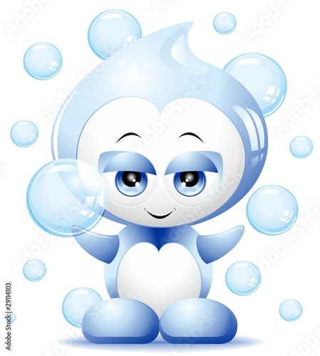 Acqua Goccia Cartoon-Water Drop Cartoon-Vector