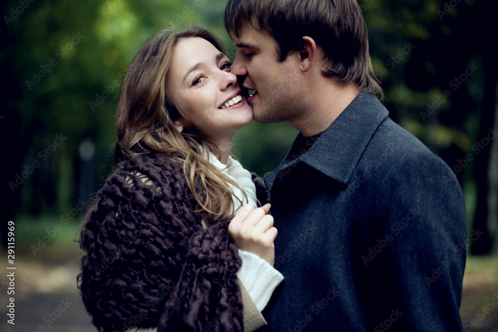 Fototapeta premium A young tender couple