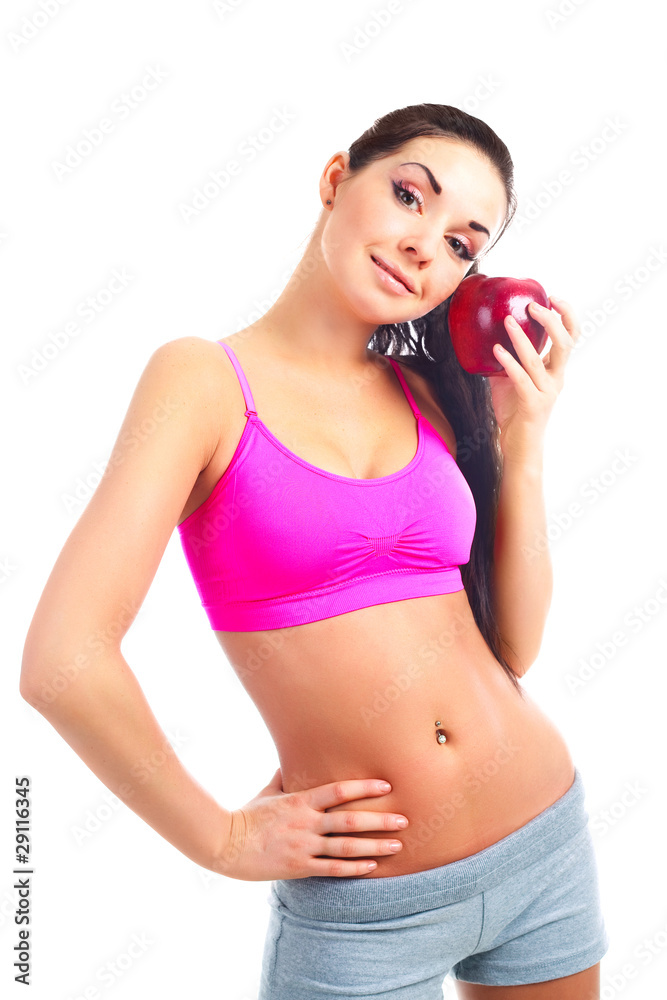 girl with an apple girl with an apple