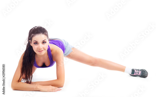 girl stretching photo