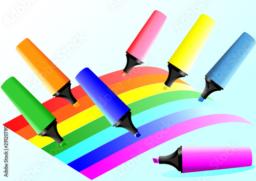 Markers and colored lines