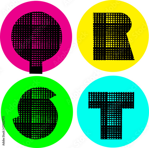alphabet letters vector
