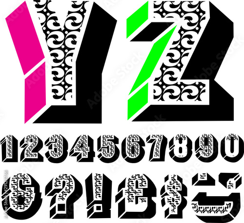 alphabet letters vector