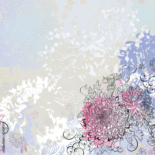 background  with chrysanthemums