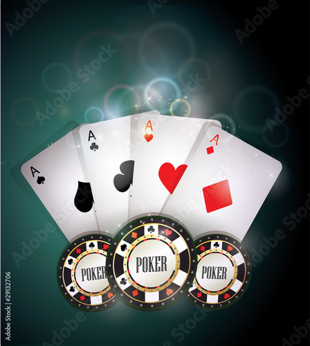 Poker cards and chips
