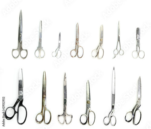 Vintage worn and old scissors