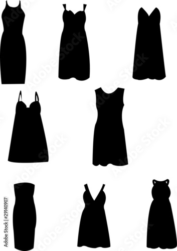dress silhouette - vector