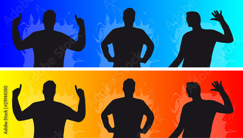 Silhouette dancers