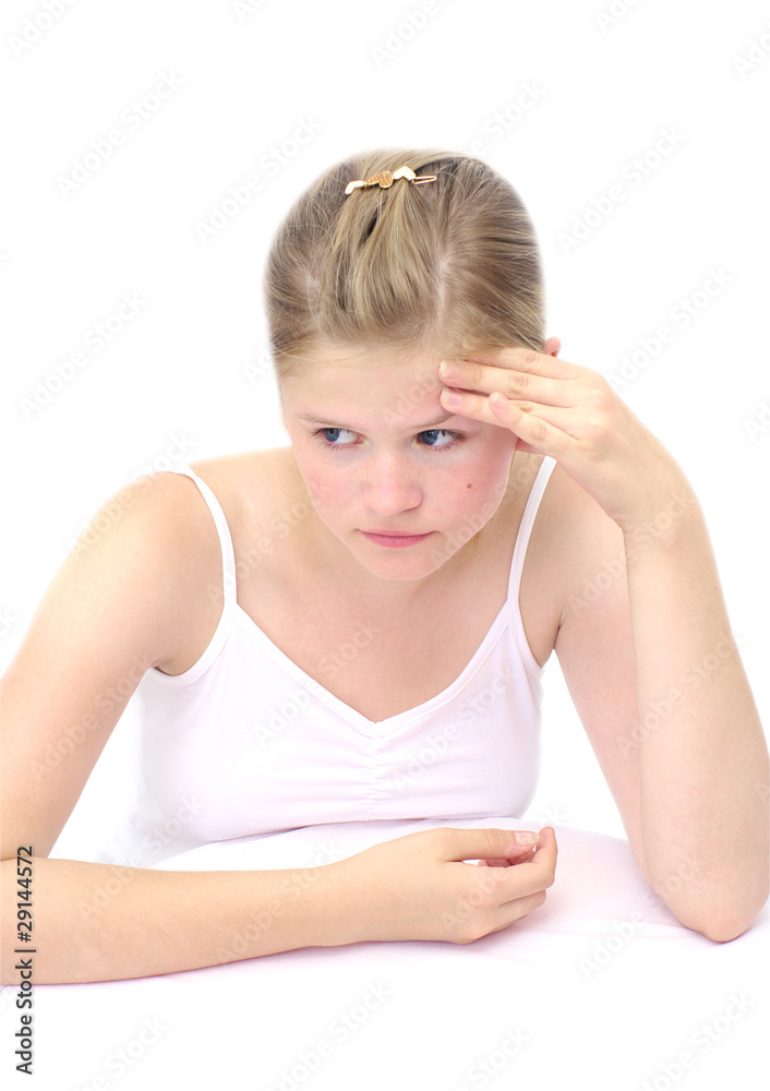 girl with contemplative look