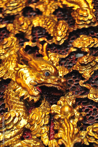 Dragon Carving at Man Mo Temple, Hong Kong