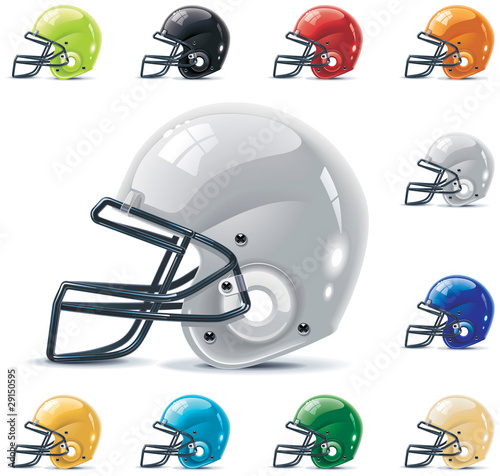 Vector American football / gridiron icon set. Part 2 – Helmets