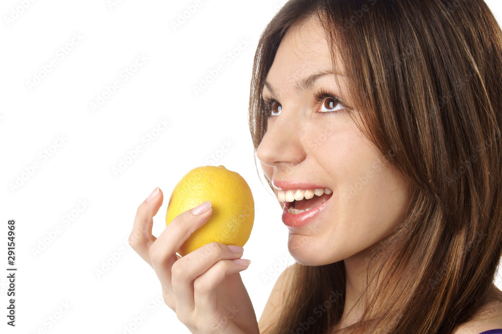 pretty girl with lemon pretty girl with lemon