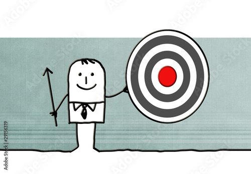 businessman & target photo