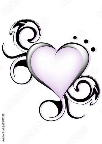 cuore stilizzato tatoo