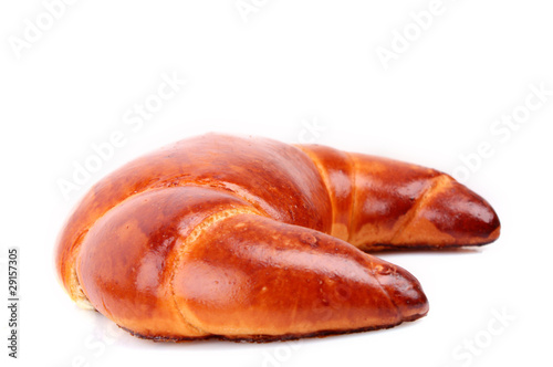 Crescent roll isolated on white