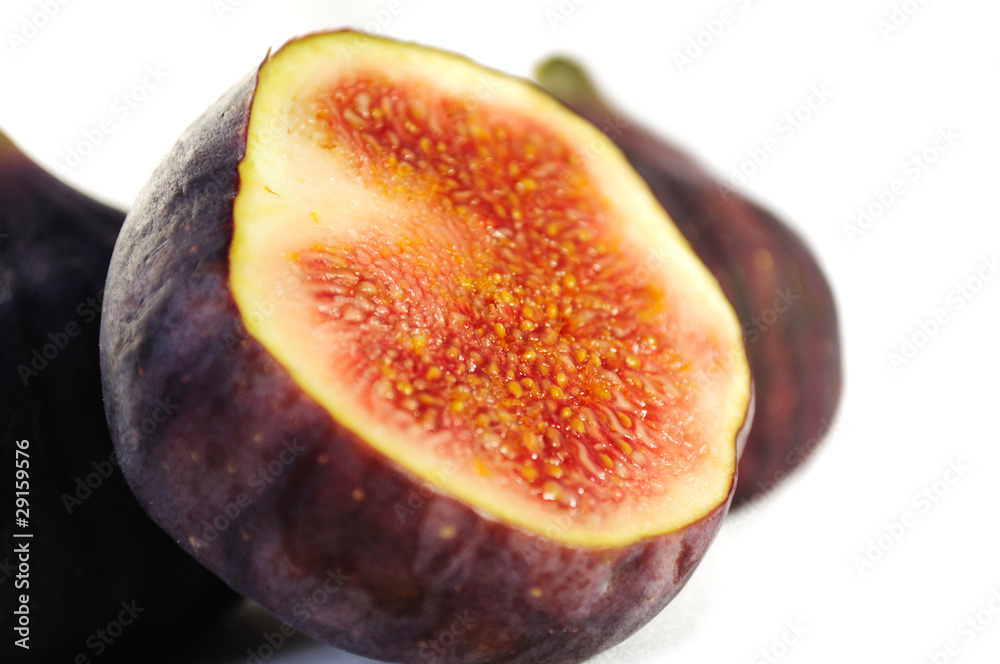 Ripe healthy fig isolated