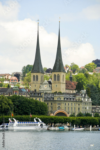 Church by the lake Lucerne, Switzerland