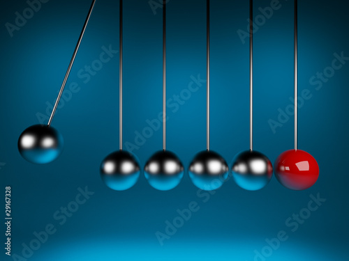 newton cradle 3d ballancing