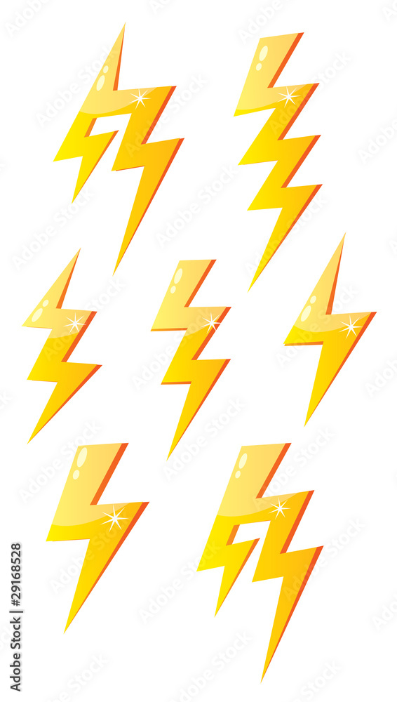 Cartoon lightning Cartoon lightning