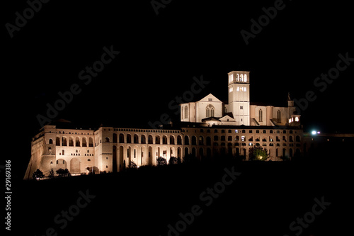 Basilica di San Francesco di notte - Assisi