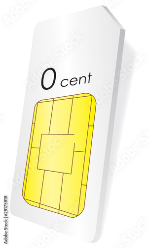 SIM Karte weiß 0 cent
