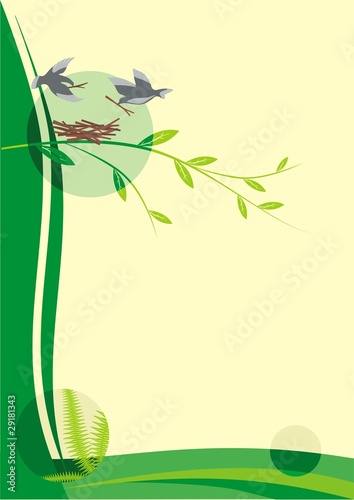 Birds build nests