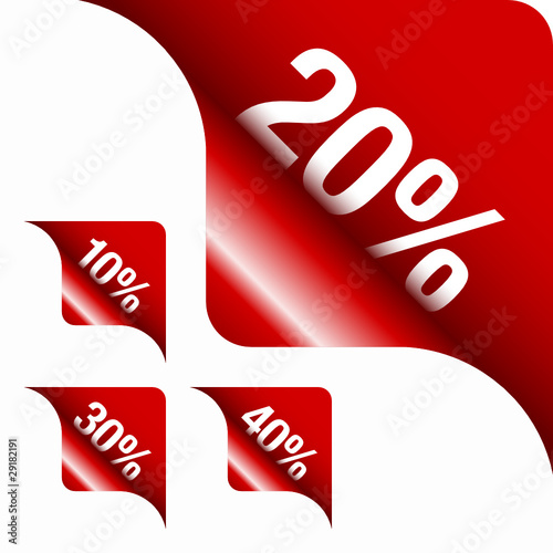 Red Metallic Corner 10%/20%/30%/40%