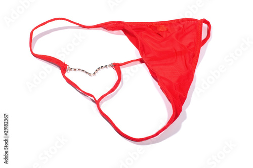 Фотография red thong panties with heart