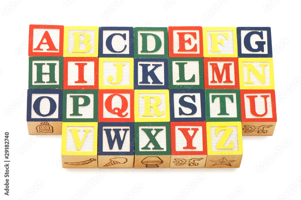 Cubes with letters isolated on white background Cubes with letters isolated on white background