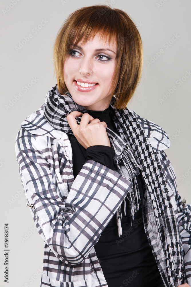 Beautiful girl in stylish clothing Beautiful girl in stylish clothing