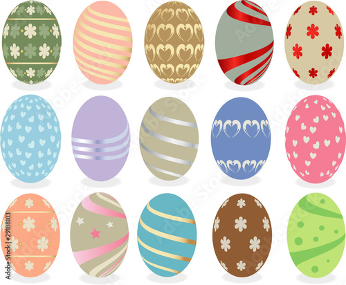 colorful easter eggs