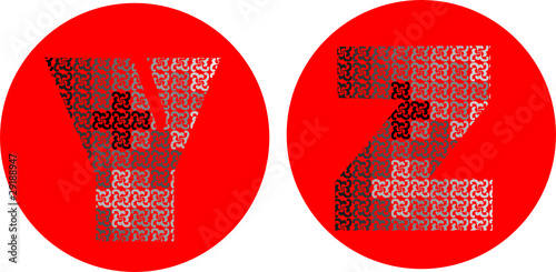 alphabet letters vector