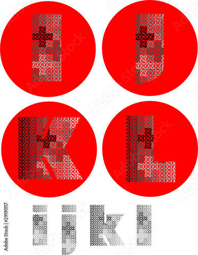 alphabet letters vector