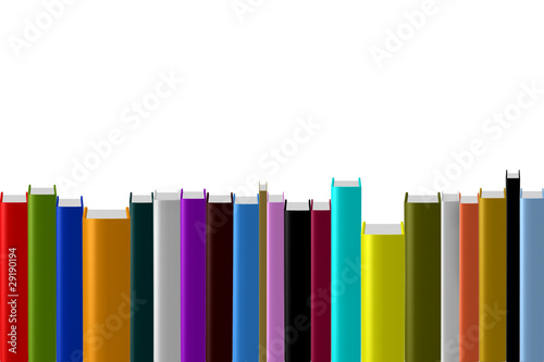 Bücher in verschiedenen Farben