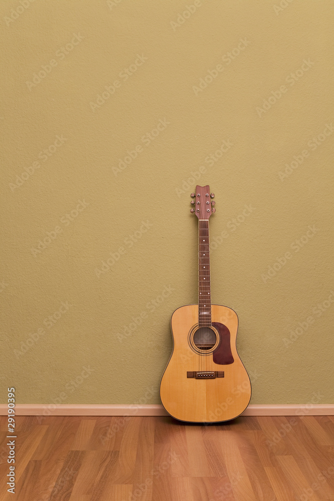 Fototapeta Zimmer mit Gitarre