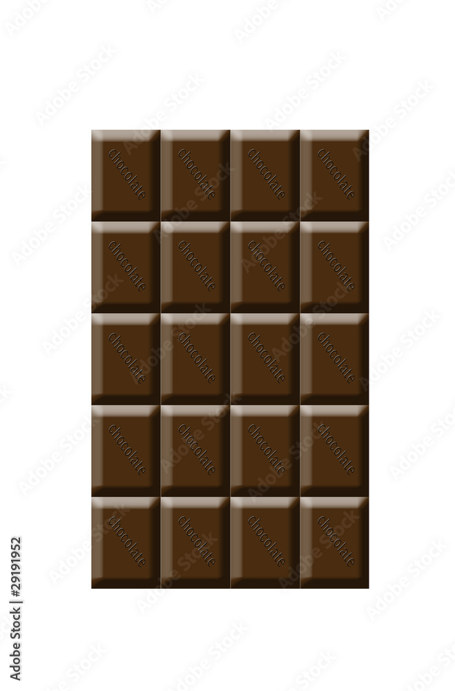 Blocks of chocolate isolated on white Blocks of chocolate isolated on white