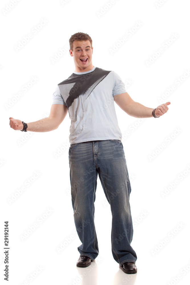 Casual Man on White Casual Man on White