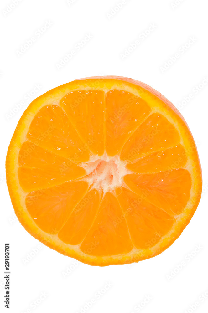 Slice of orange. isolated on white. Slice of orange. isolated on white.