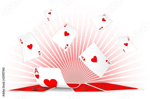 Carte da Gioco Cuore-Playing Cards With Hearts-Vector