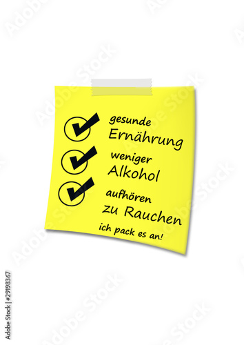 Checkliste Vorsätze