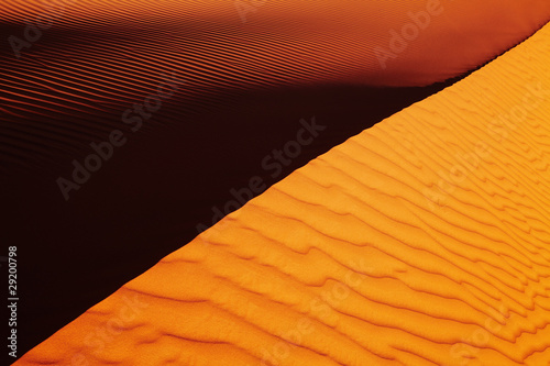 Fotobehang Sand dune at sunset in Sahara Desert, Algeria