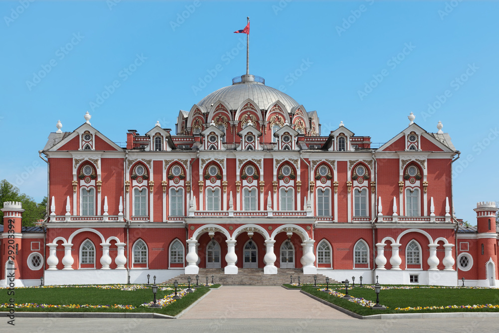 Petrovsky travelling palace, neoghotic red bricked architecture