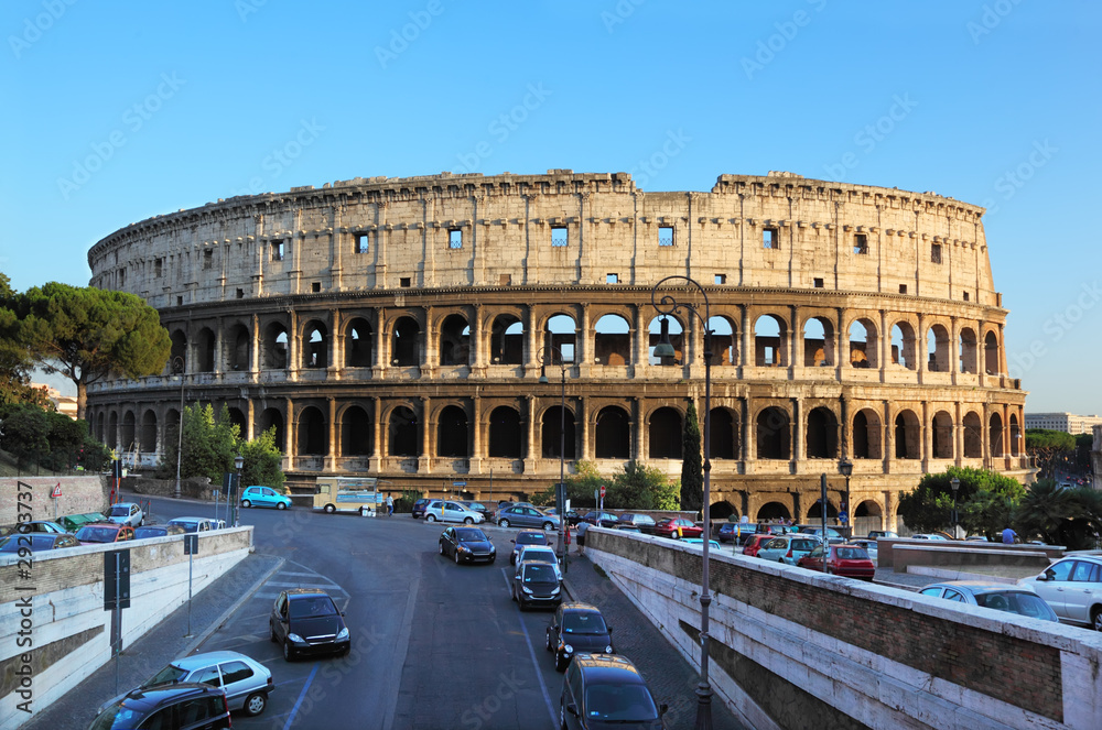 Colosseum, world famous landmark in Rome, Italy.