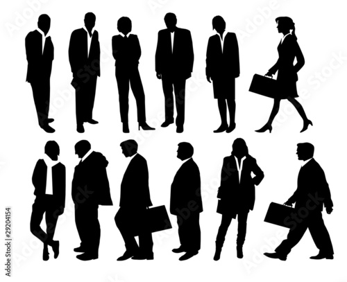 Business silhoettes
